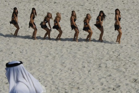 Sur la plage Jumeira, en 2009.Karim Sahib/AFP