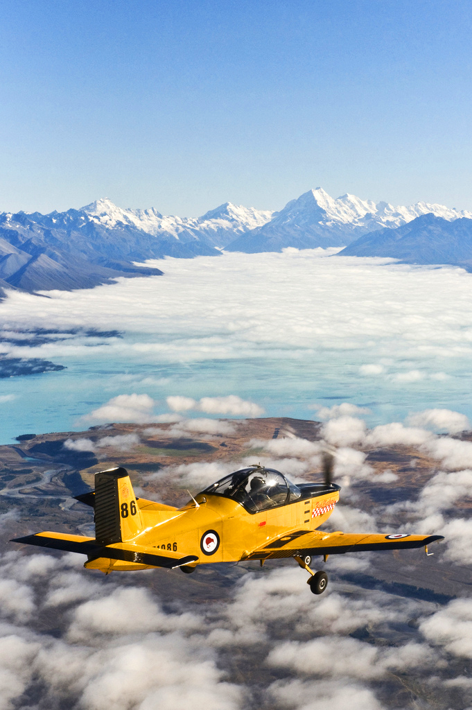 Air Force Air Trainer and Mt Cook