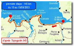 Cartes des onze étapes