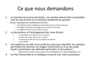 Ce que nous demandons ! Ce que nous demandons !