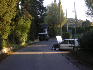 Accident sur le chemin des Maures et des Adrets Accident sur le chemin des Maures et des Adrets
