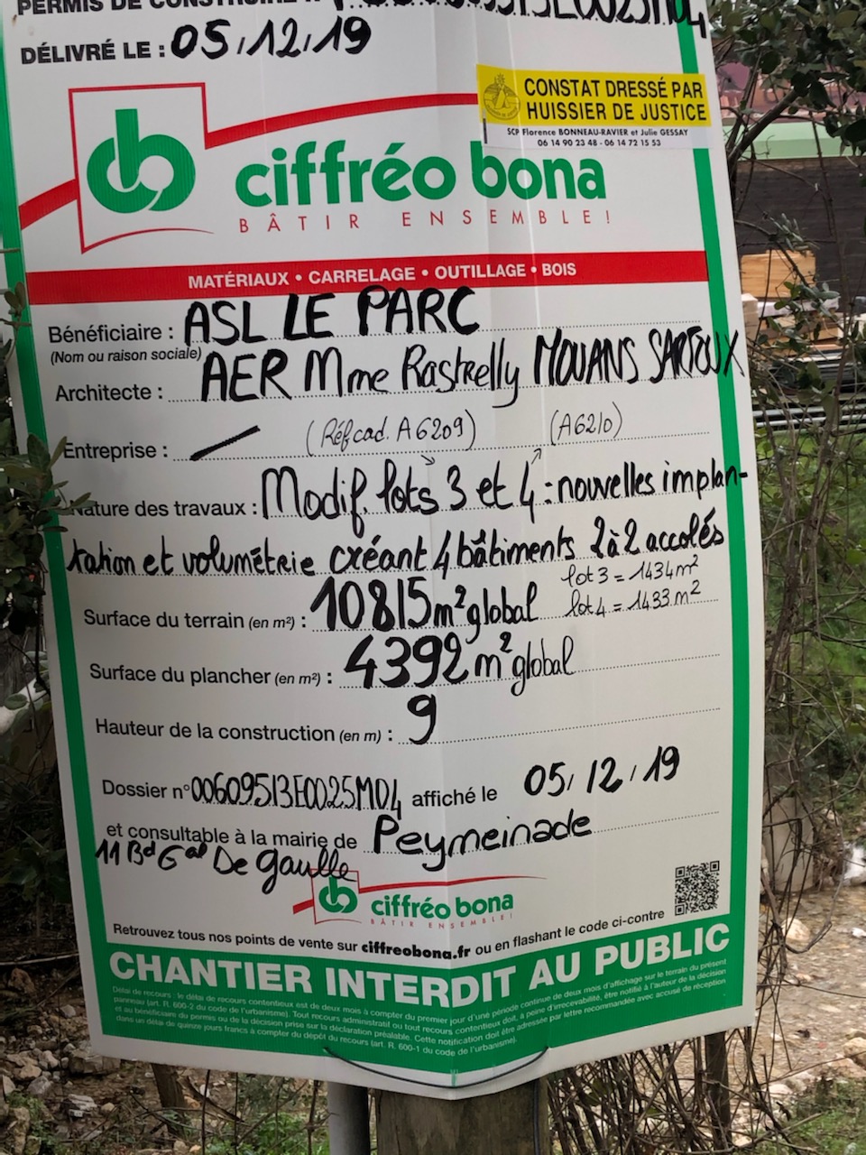 PC ASL LE PARC 4 5-12-2019 ZA 4 batiments 3800 m2