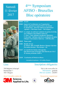 Les présentations du 4ème Symposium AFISO Bruxelles du 11 février 2017 sont disponibles en téléchargement