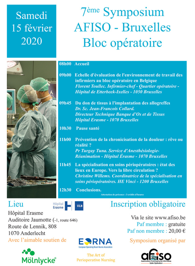 Samedi 15 février 2020 - 7ème Symposium de la régionale AFISO Bruxelles