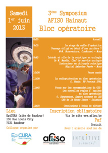 L'AFISO - Régionale du Hainaut organisait son 3ème Symposium le samedi 1er juin 2013