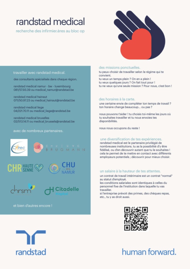 randstad medical recherche des infirmier.ères au bloc op