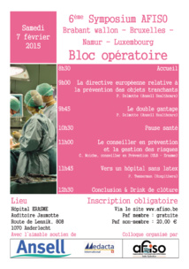 Téléchargez les présentations du 6ème Symposium de la régionale AFISO Namur / Bxl / Brabant / Lux de ce 7 février 2015