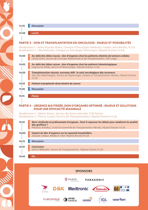 Jeudi 27 novembre à Bruxelles - 11e SYMPADOT – Du don d’organes à la transplantation