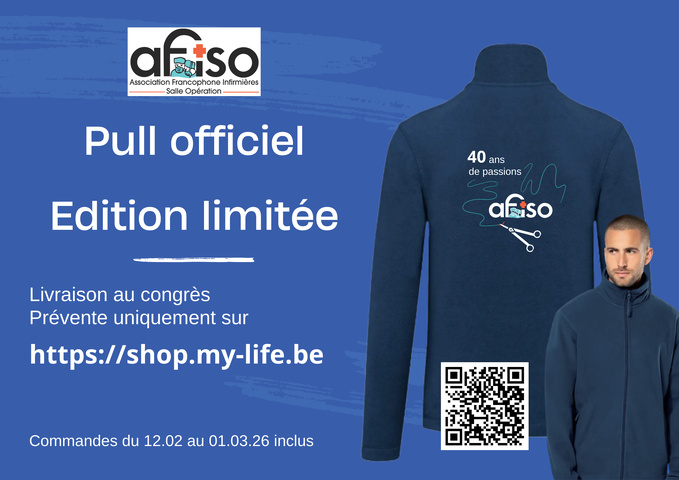 Pull officiel – Congrès AFISO 40 ans Pull officiel – Congrès AFISO 40 ans