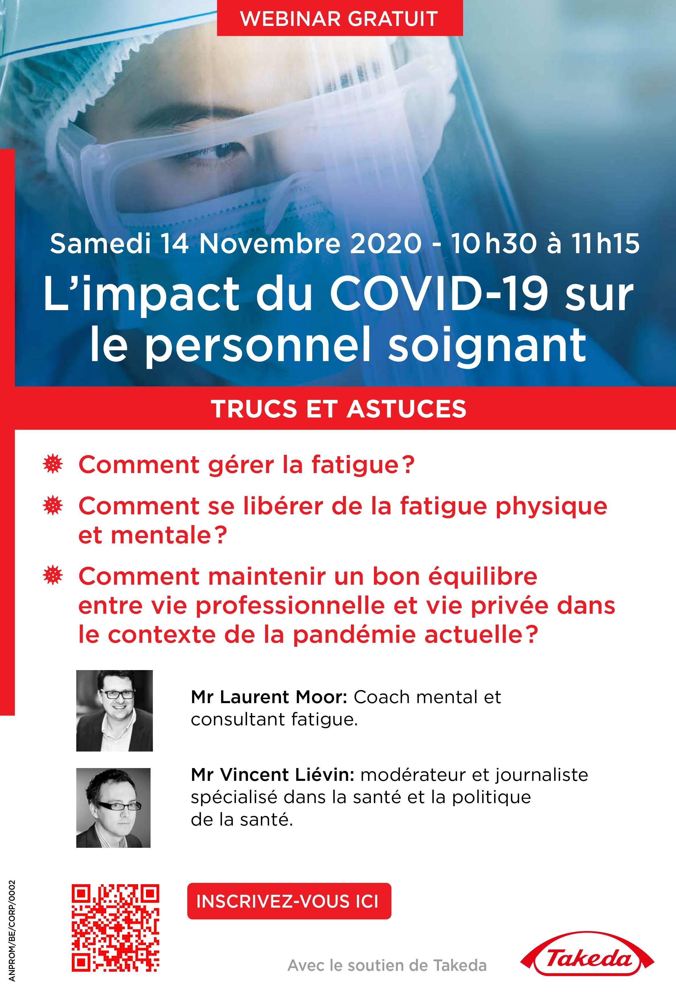 Samedi 14 novembre - Webinar : L’impact du COVID-19 sur le personnel soignant - TRUCS ET ASTUCES