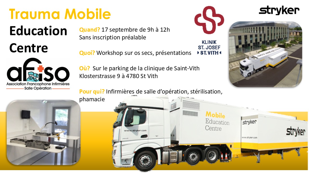 Le camion STRYKER sera à Saint-Vith ce mercredi 17 septembre et propose un workshop sur l'os sec.
