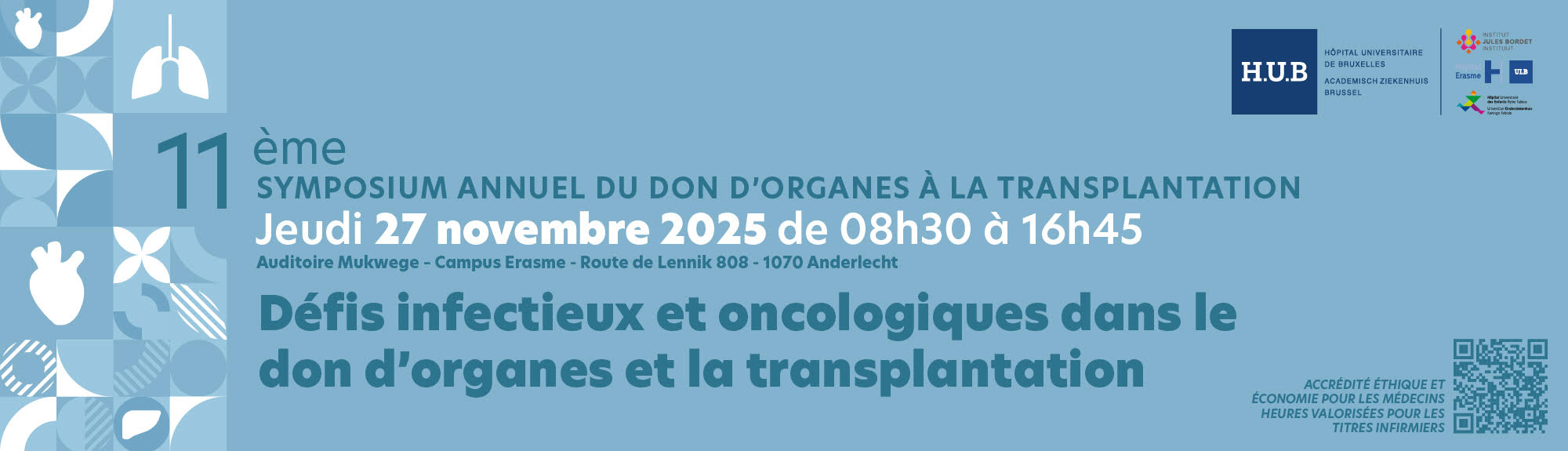 Jeudi 27 novembre à Bruxelles - 11e SYMPADOT – Du don d’organes à la transplantation