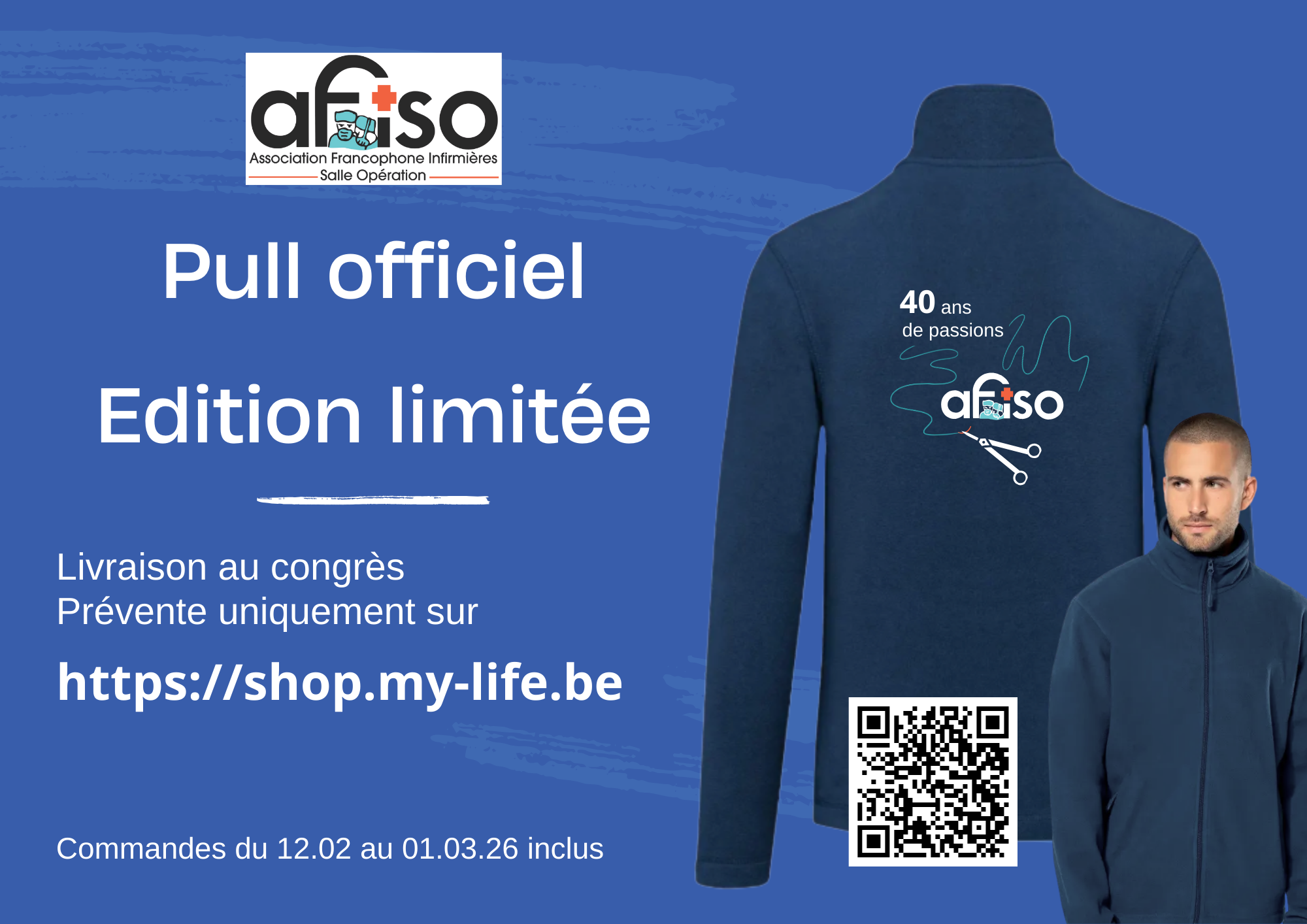 Pull officiel – Congrès AFISO 40 ans