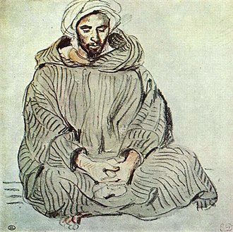 Eugène Delacroix. Arabe assis