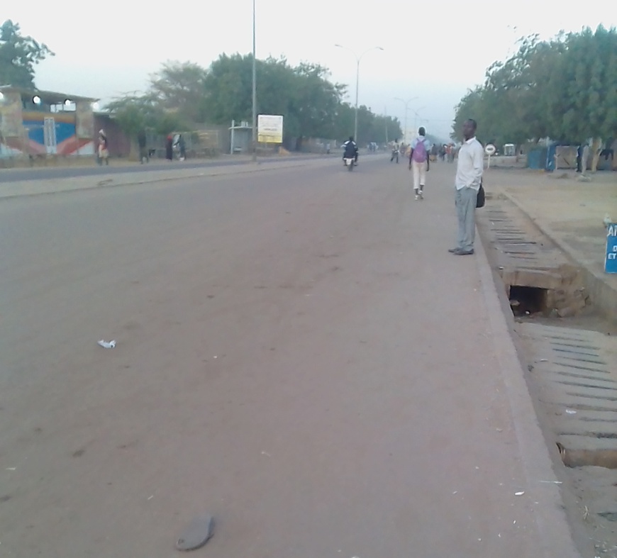 Une rue de N'Djamena vide ce lundi 22 janvier 2018. Alwihda Info
