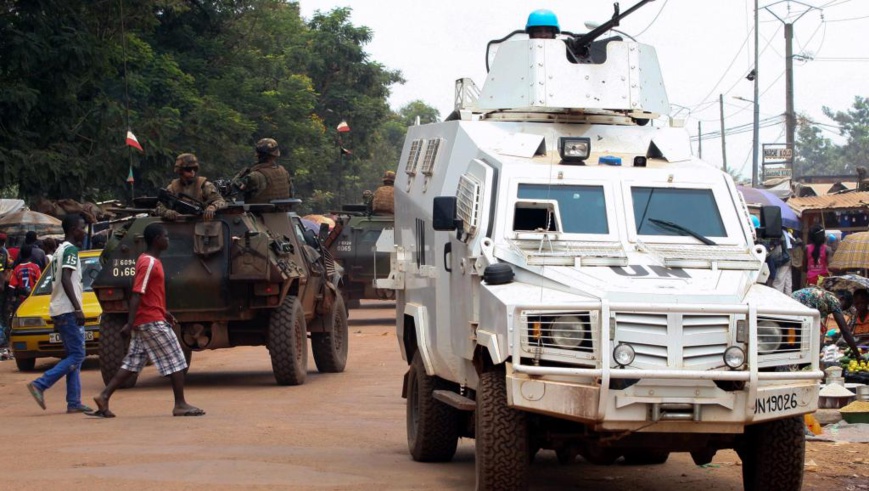 Patrouille de la Minusca à Bangui, le 14 septembre 2015. © AFP PHOTO / EDOUARD DROPSY Patrouille de la Minusca à Bangui, le 14 septembre 2015. © AFP PHOTO / EDOUARD DROPSY
