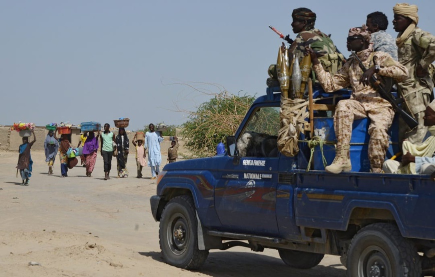 Un véhicule de la gendarmerie tchadienne dans la zone du Lac Tchad. Crédits photo : DR Un véhicule de la gendarmerie tchadienne dans la zone du Lac Tchad. Crédits photo : DR