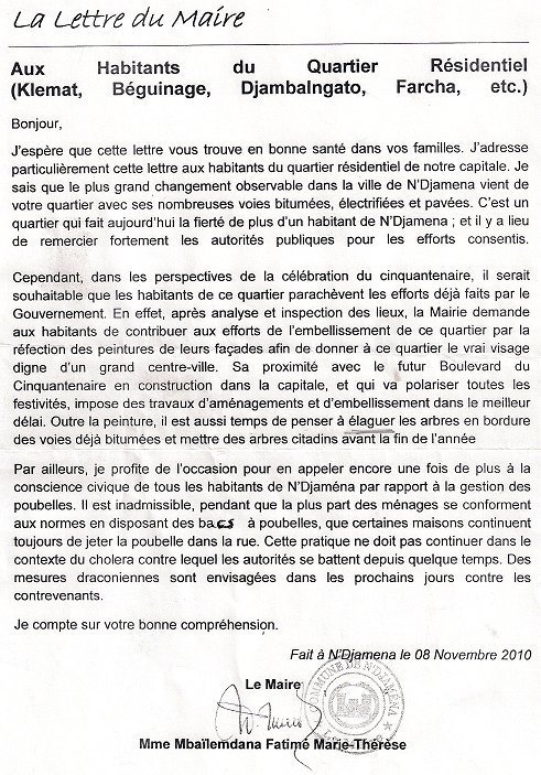 Mme Le Maire demande la réfection des peintures et façades des maisons