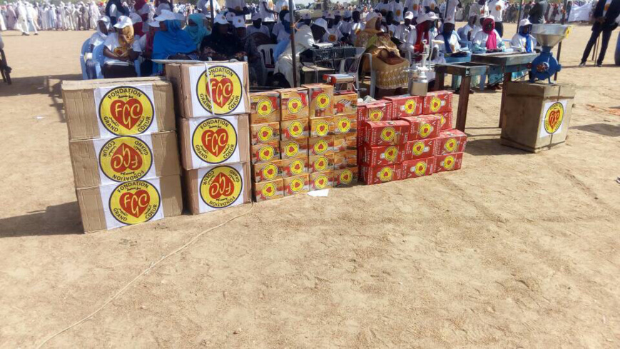 Des dons de la Fondation Grand Cœur. © Alwihda Info/D.H.