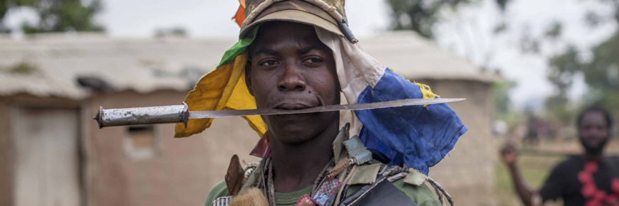 Un milicien anti-balaka en Centrafrique. © DR