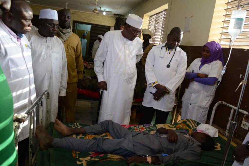 Visite du chef de l'Etat le 14 janvier dernier à l'hôpital provincial d'Abéché.