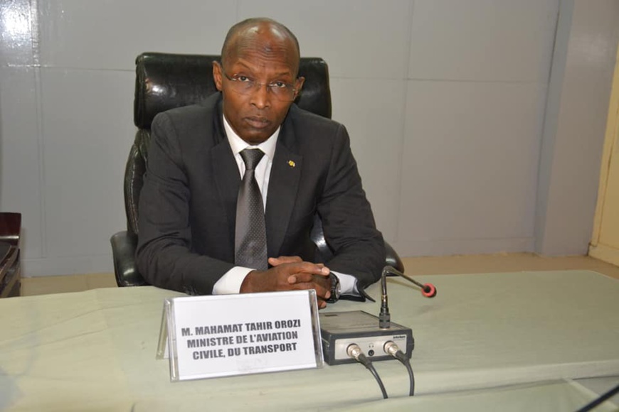 Le ministre de l'Aviation civile et de la Météorologie nationale, Mahamat Tahir Orozi. © TD Le ministre de l'Aviation civile et de la Météorologie nationale, Mahamat Tahir Orozi. © TD