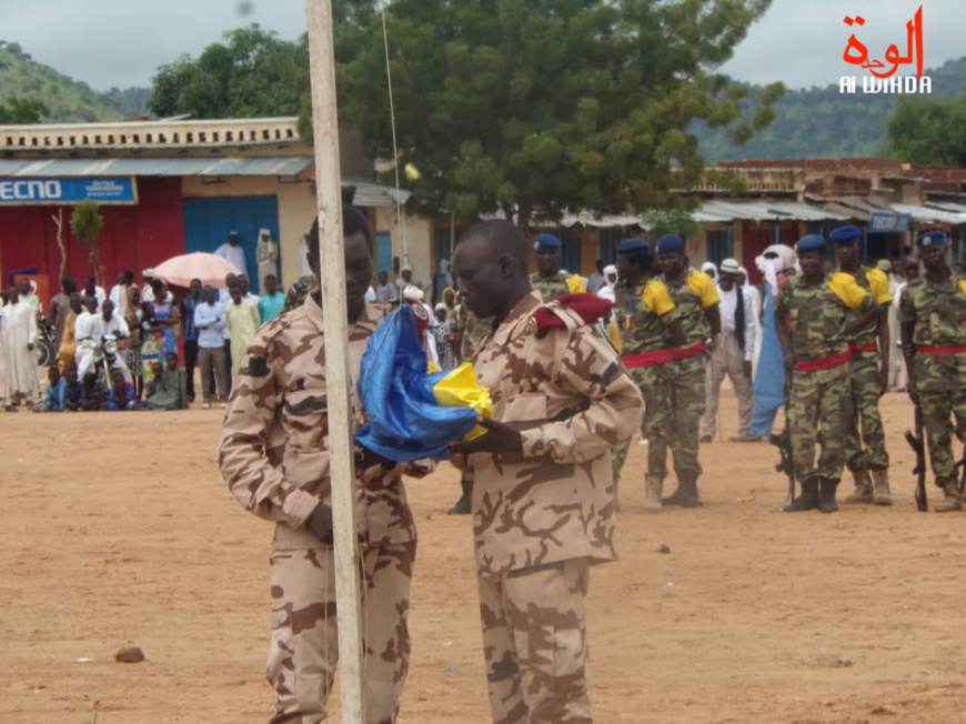 Tchad : cérémonie de prise d'armes à Goz Beida, au Sila, ce lundi 12 août 2019. © Alwihda Info Tchad : cérémonie de prise d'armes à Goz Beida, au Sila, ce lundi 12 août 2019. © Alwihda Info