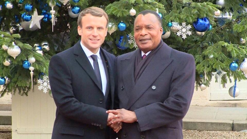 Emmanuel Macron et Denis Sassou N'Guesso. Emmanuel Macron et Denis Sassou N'Guesso.