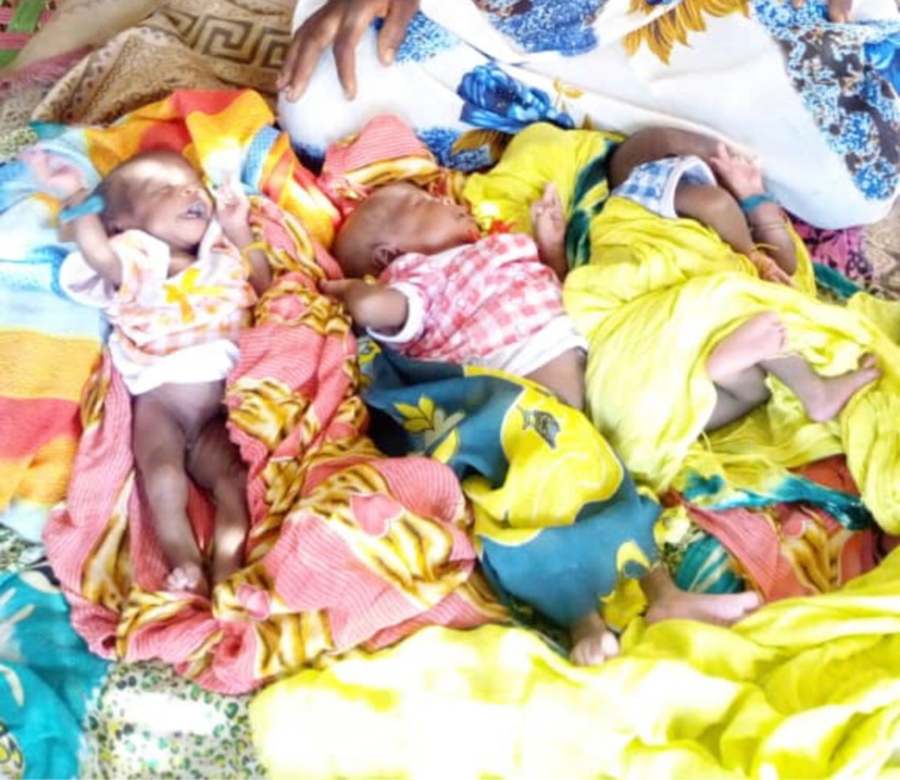 Tchad : la Fondation Grand cœur rend visite à une mère qui a accouché de triplés Tchad : la Fondation Grand cœur rend visite à une mère qui a accouché de triplés