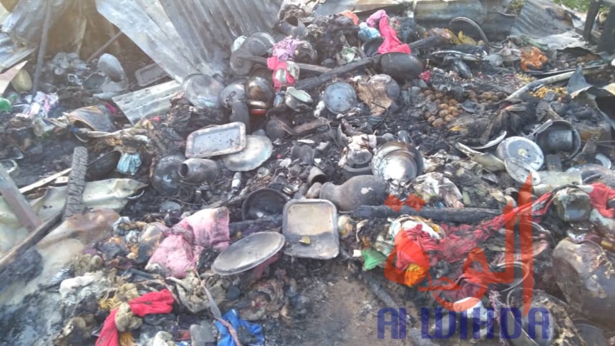 Tchad : incendie au marché de Diguel à N'Djamena Tchad : incendie au marché de Diguel à N'Djamena