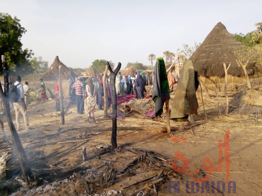 Tchad : une maison ravagée par les flammes à Goz Beida. ©Mahamat Issa Gadaya/Alwihda Info