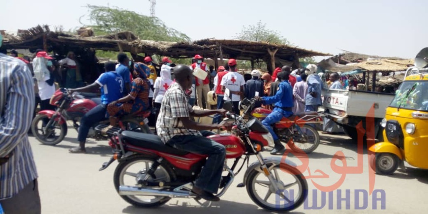 Tchad - Covid-19 : La Croix-rouge s'implique dans la sensibilisation. © Abba Issa/Alwihda Info