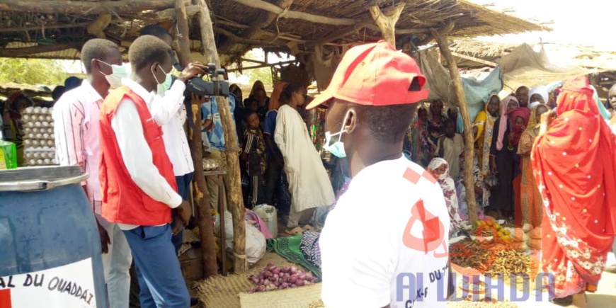 Tchad - Covid-19 : La Croix-rouge s'implique dans la sensibilisation. © Abba Issa/Alwihda Info