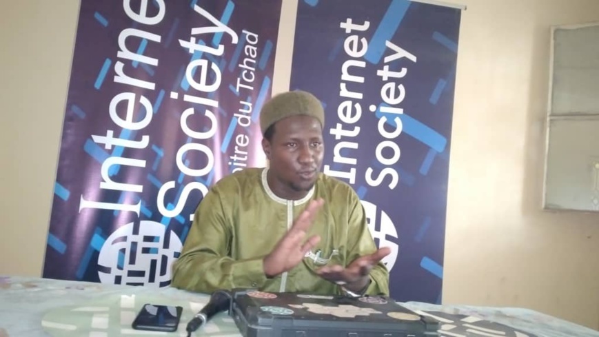 Le président d'Internet Society, Tidjani Mahamat Adoum. © Djibrine Haïdar/Alwihda Info Le président d'Internet Society, Tidjani Mahamat Adoum. © Djibrine Haïdar/Alwihda Info