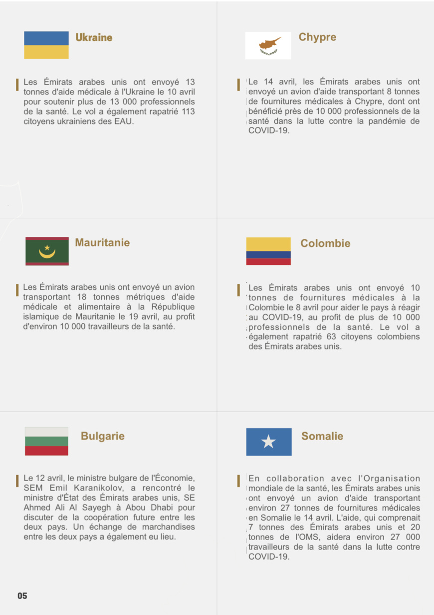 Les efforts des Émirats Arabes Unis pour lutter contre le Covid-19 Les efforts des Émirats Arabes Unis pour lutter contre le Covid-19