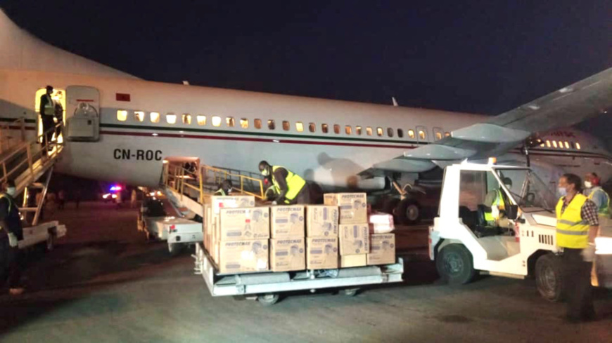 Covid-19 : Le Tchad réceptionne un don de matériel médical du Maroc. © Dr/Min. AE