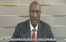 Samir Adam Anour, ministre Secrétaire Général du Gouvernement.