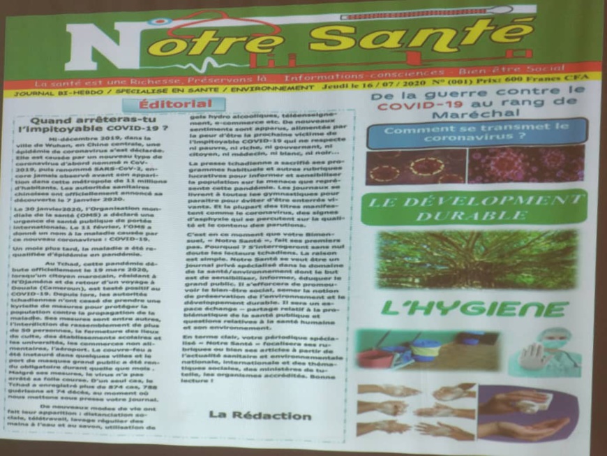 Tchad : le nouveau journal "Notre Santé" voit le jour