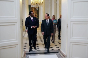 Idriss Déby et François Hollande au Palais de l'Elysée. Crédits photos : Elysée
