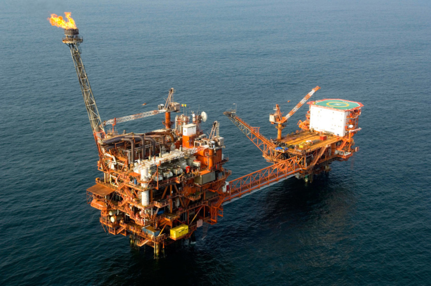 Une vue partielle d'une plateforme pétrolière au Congo (photo d'archives)