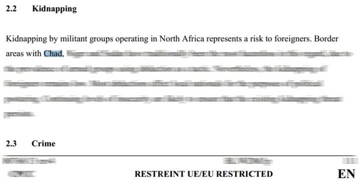 L'un des passages du rapport.