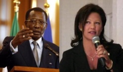 Idriss Déby (gauche) et Marie-Reine Hassen (droite).
