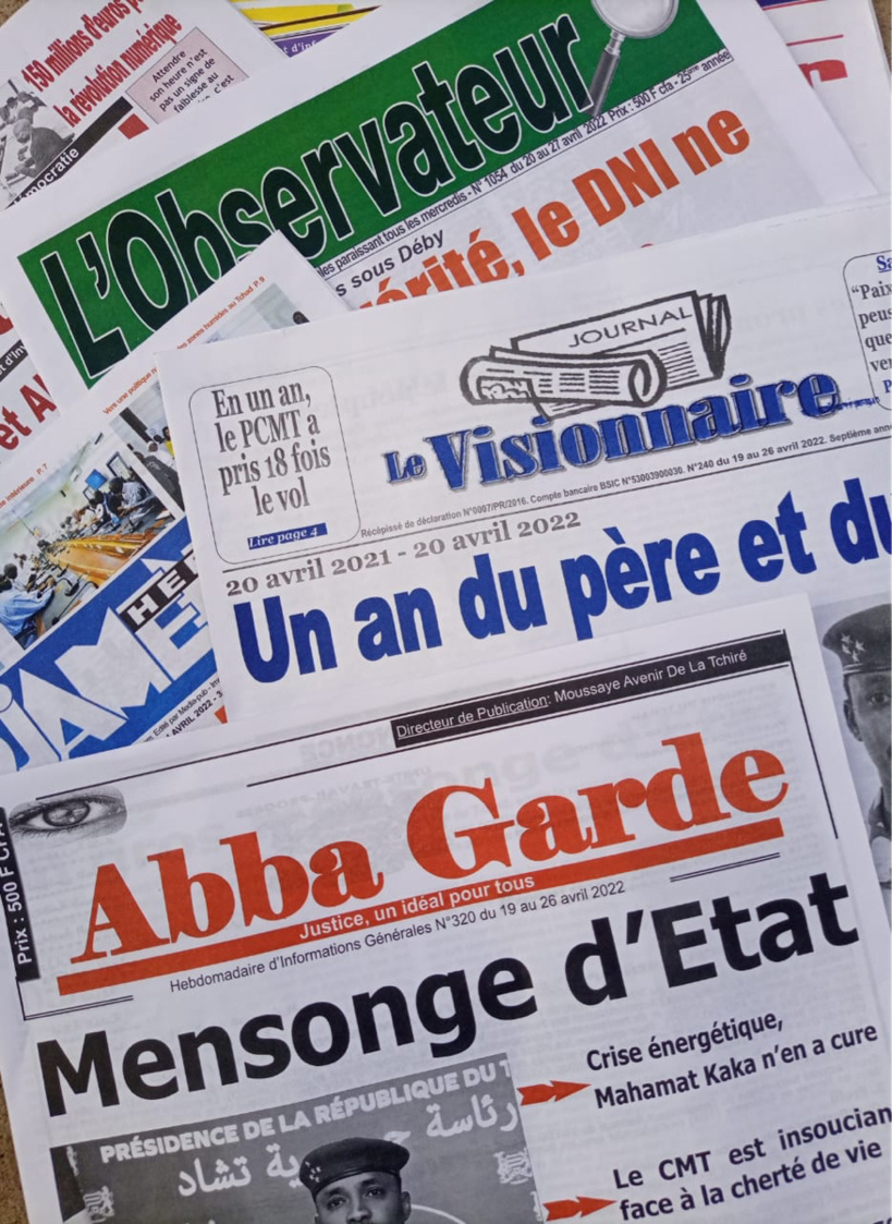 Tchad : la revue de presse du 18 au 24 avril 2022 Tchad : la revue de presse du 18 au 24 avril 2022