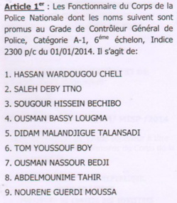 Tchad : Un frère du Président promu au grade de contrôleur général de la police