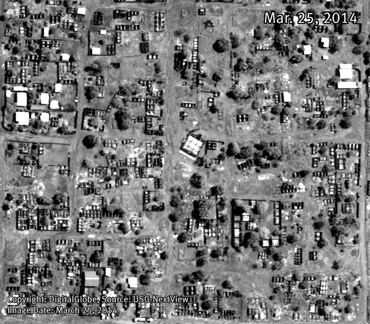 RCA : Des images satellites offrent une destruction systématique des quartiers musulmans