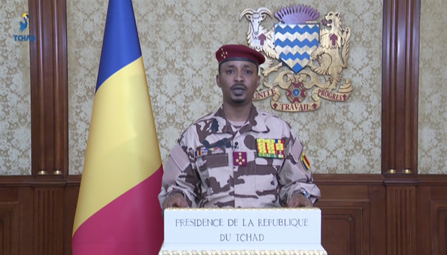Mahamat Idriss Deby s'adresse à la nation le 10 août 2022. © Tvt Mahamat Idriss Deby s'adresse à la nation le 10 août 2022. © Tvt