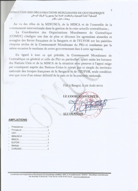 RCA : Le retrait de troupes françaises exigé