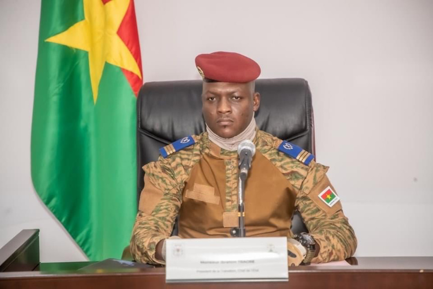 Le président de transition du Burkina Faso, le capitaine Ibrahim Traoré. ©. PR/Faso Le président de transition du Burkina Faso, le capitaine Ibrahim Traoré. ©. PR/Faso