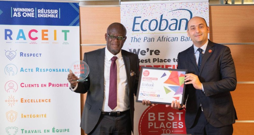 Ecobank remporte le prix du Meilleur employeur d’Afrique en 2022 Ecobank remporte le prix du Meilleur employeur d’Afrique en 2022