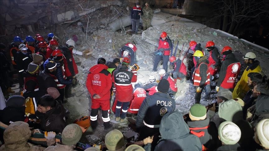 Bilan du séisme en Turquie : 20.665 morts et 80.088 blessés. © AA